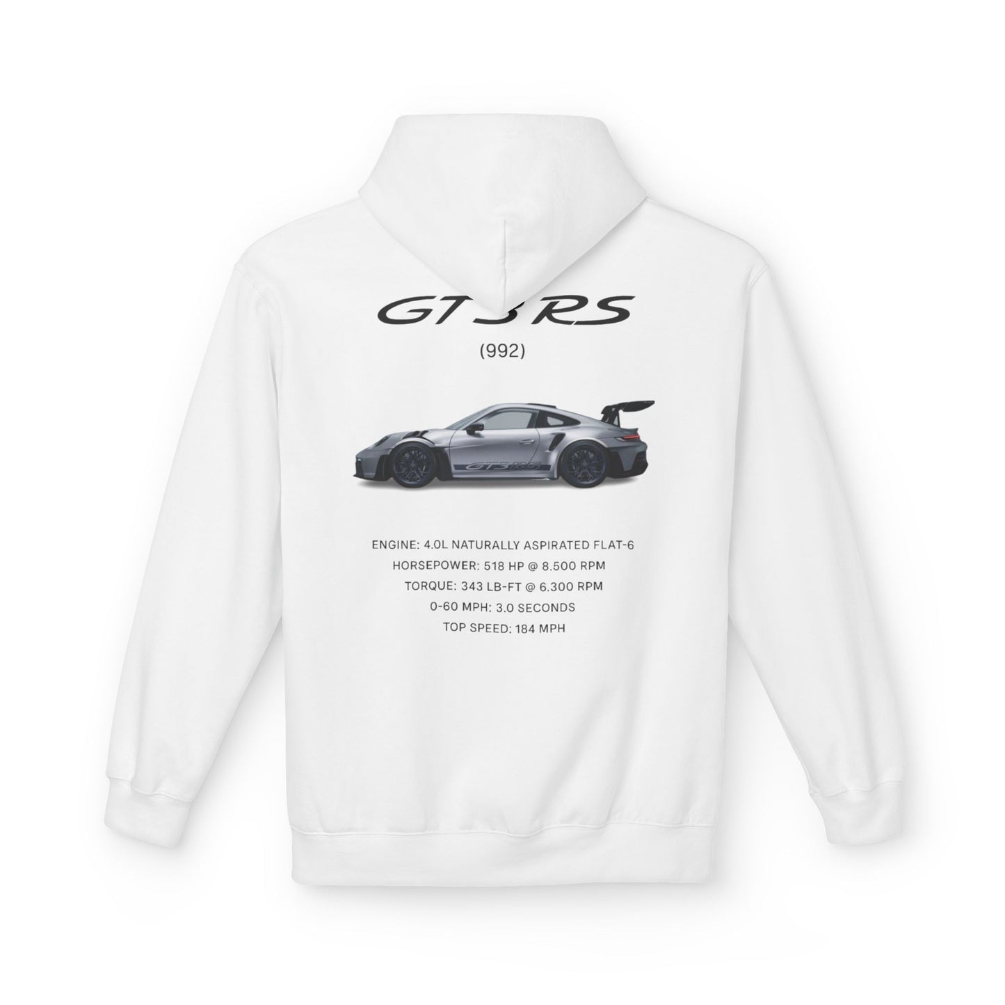 Porsche 992 GT3RS Specs Hoodie