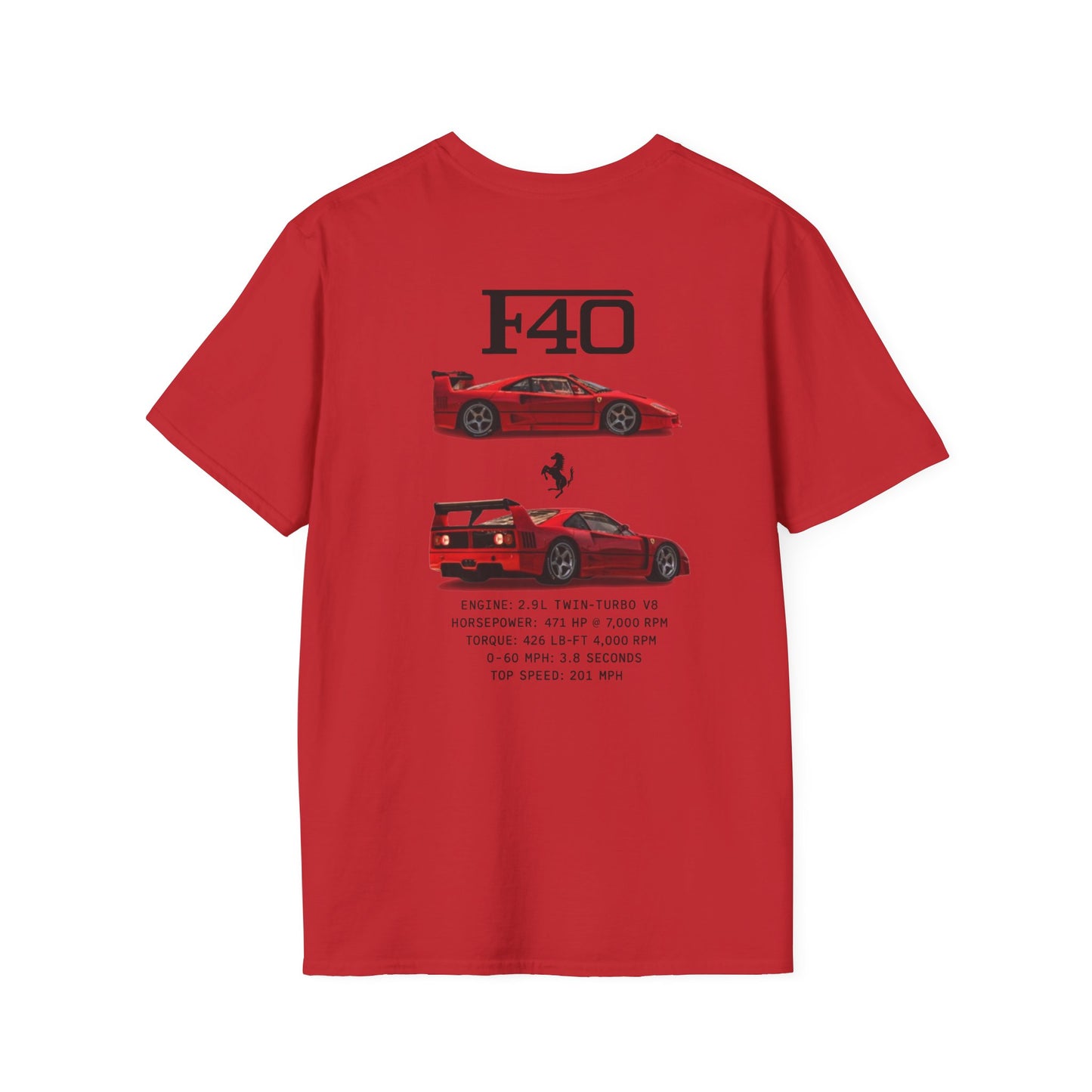 Ferrari F40 Specs Tee