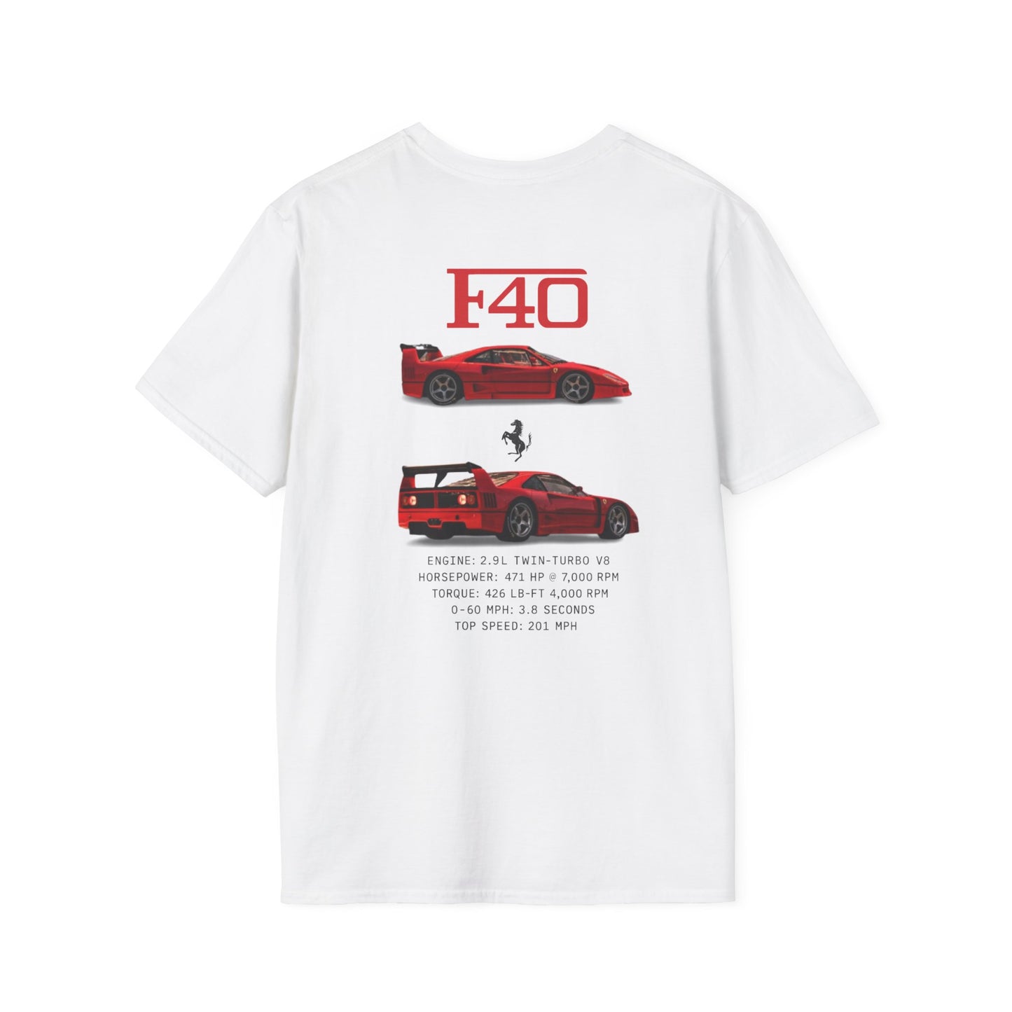 Ferrari F40 Specs Tee