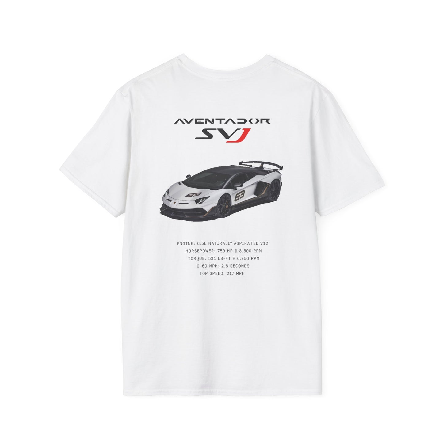 Lamborghini SVJ Specs Tee